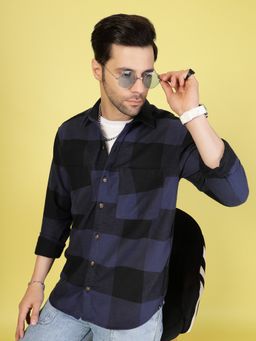 RIGO - Oversized Checked Blue Shirt