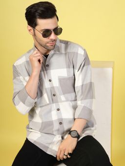 RIGO - Oversized Checked Grey Shirt