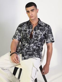 SHOWOFFFF - Men's Black Casual Shirt