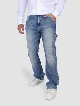 Lee - Men's Blue Trenton Boot Cut Fit Mid Rise Jeans