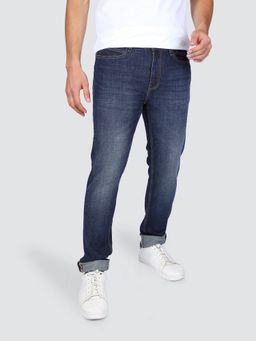 Lee - Men's Blue Bruce Skinny Fit Mid Rise Light Fade Jeans