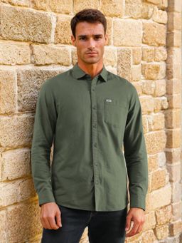 Lee - Men's Green Casual Shirt