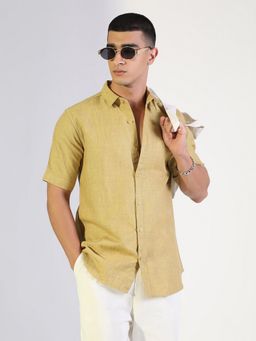 SHOWOFF - Men's Mustard Casual Shirt