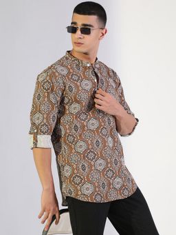 SHOWOFF - Men's Brown Casual Shirt