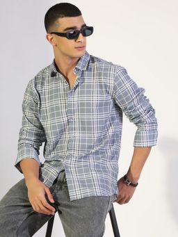SHOWOFF - Men's Grey Casual Shirt