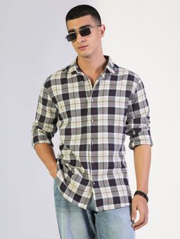 SHOWOFFFF - Men's Navy Blue Casual Shirt