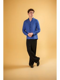 J.LINUM Co - Mediterranean Azure Linen Shirt