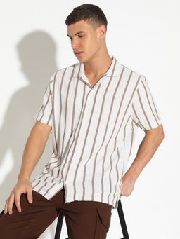 SHOWOFF - Men's White Casual Shirt