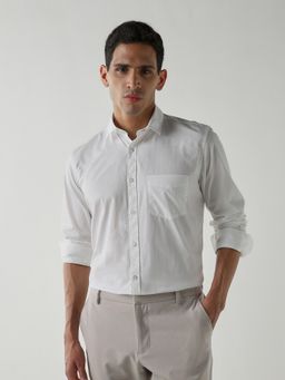 Reid & Taylor - Men's Wear Solid White Shirt
