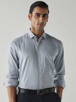 Reid & Taylor - Men's Wear Textured Blue Shirt