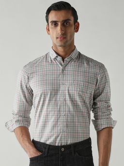 Reid & Taylor - Men's Wear Checks Grey Shirt