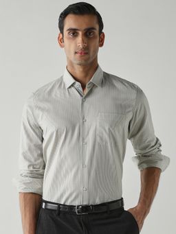 Reid & Taylor - Men's Wear Striped Green Shirt