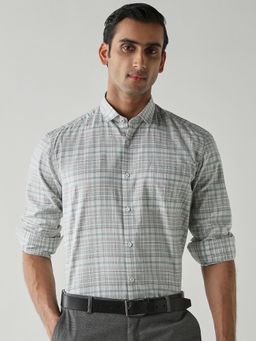 Reid & Taylor - Men's Wear Checks White Shirt