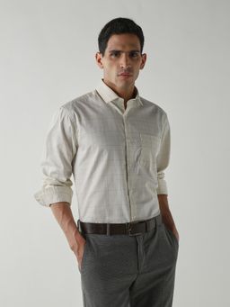 Reid & Taylor - Men's Wear Checks Off White Shirt