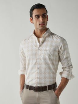 Reid & Taylor - Men's Wear White Checks Shirt