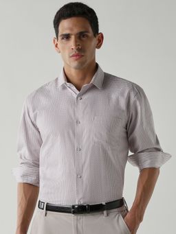 Reid & Taylor - Men's Wear Self Design Pink Shirt