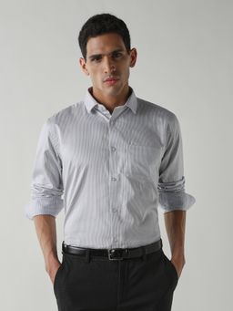 Reid & Taylor - Men's Wear Striped Blue Shirt