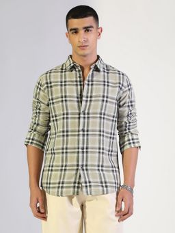 SHOWOFFFF - Men's Green Casual Shirt