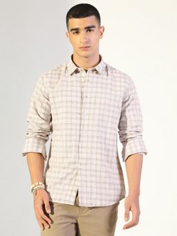 SHOWOFF - Men's Beige Casual Shirt
