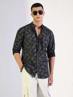 SHOWOFF - Men's Black Casual Shirt