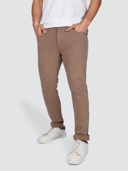 Wrangler - Men's Brown Bostin Slim Fit Mid Rise Jeans