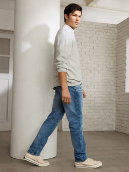American Eagle - Men Blue EasyFlex Slim Straight Jeans