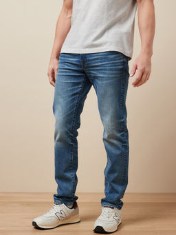 American Eagle - Men Blue EasyFlex Slim Straight Jeans