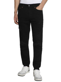 American Eagle - Men Black AirFlex+ Patched Athletic Skinny Jeans