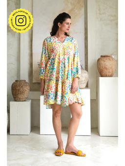 Roza - Pret Multicoloured Floral Camelia Mini Dress