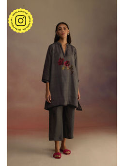 Roza - Grey Wallflower Co-Ord Set (Set of 2)