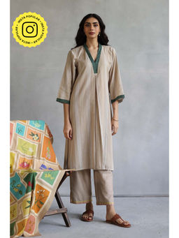 Roza - Seline Beige Kurta with Pant (Set of 2)