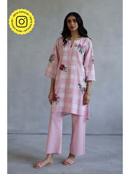 Roza - Icecream Pink Kurta with Pant (Set of 2)