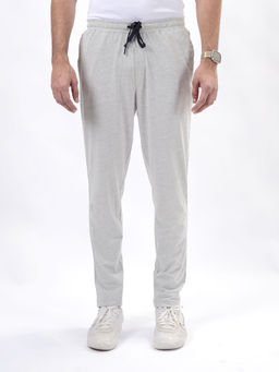 JadeBlue - Men Grey Solid Trackpant