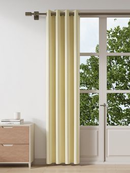 Ddecor Live Beautiful - 1 Piece of Solid Door Ready Made Curtain - Beige