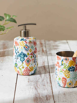 Chumbak - Ikat Bath Accessories Set of 2