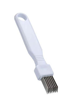 Premsons - Stainless Steel Spring Onion Slicer Shredder Cutter Tool For Vegetables - Pack of 1 (White)