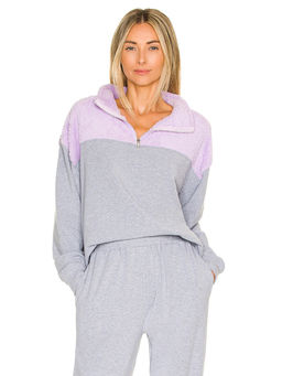 KENDALL + KYLIE - Sherpa Panel Quarter Zip