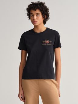 GANT - Women Embroidery Black T-Shirt