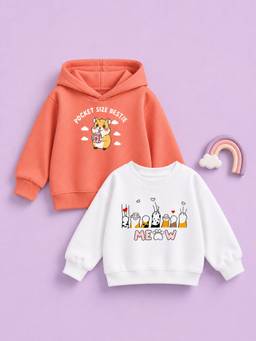 Kidbea - Unisex Kids Cotton Graphic Hoodie and Sweatshirt