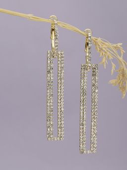 Carlton London - Gold Plated with Cz Fancy Drop Earrings for Women