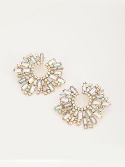 Carlton London - Gold Plated Multi with Cz Fancy Bold Earring for Women