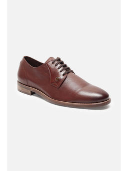 Louis Philippe - Men Brown Leather Lace Up Derbies