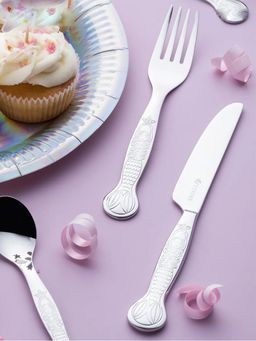Viners - Kids Mermaid 4 Piece 18/0 Silver Stainless Steel Cutlery Set
