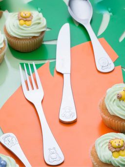 Viners - Premium Stainless Steel 4-Piece Kids Cutlery Set, Jungle