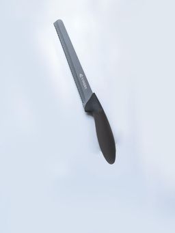 Viners - Assure 8” Stainless Steel Bread Soft Grip Handle Safety Knife, Black