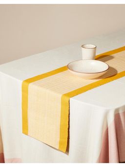 Fabindia - Mustard Kislay Woven Cotton Runner