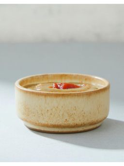Fabindia - Yellow Cerise Ceramic Chutney Bowl