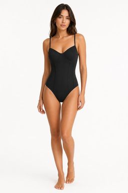 Cider - Black Toile De Jouy Bodysuit