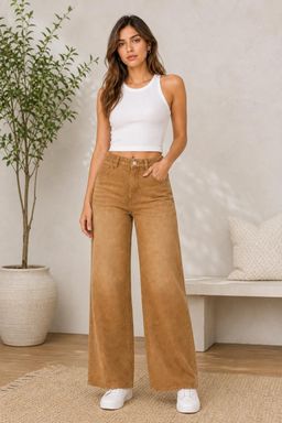 Cider - Khaki Yoney Denim Solid Straight Leg Jeans