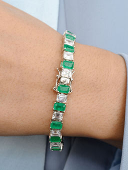 METALM - Bright Emerald Tennis Bracelet